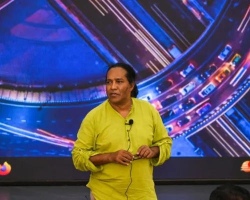 Vishwas during a keynote delivery session.